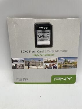 PNY High Performance SDXC 64 GB Memory Card - UHS-I U1/Class 10 P-SDXC64GU185-GE